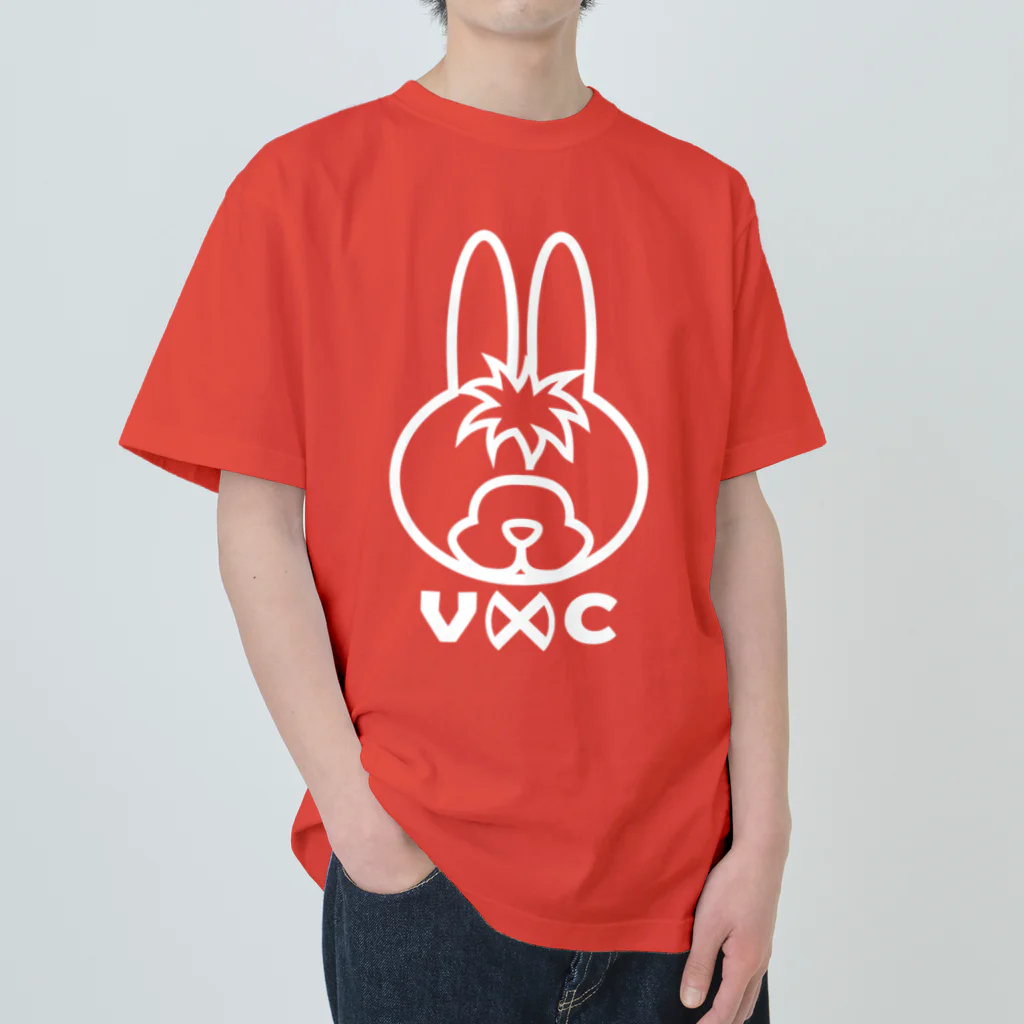 VIRTUAL CROSSのRabbit Logo white Heavyweight T-Shirt