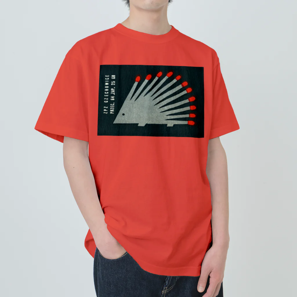 YS VINTAGE WORKSのポーランド　マッチのハリネズミ・ヘッジホッグ Heavyweight T-Shirt