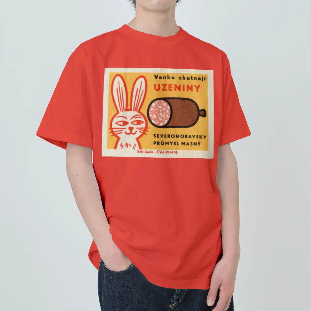 YS VINTAGE WORKSのチェコ　ウサギとソーセージ Heavyweight T-Shirt