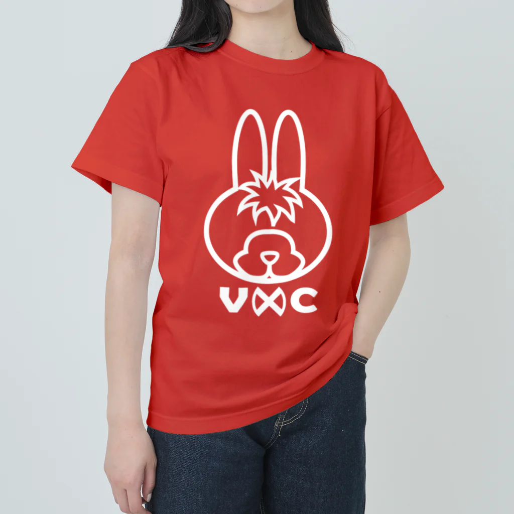 VIRTUAL CROSSのRabbit Logo white Heavyweight T-Shirt