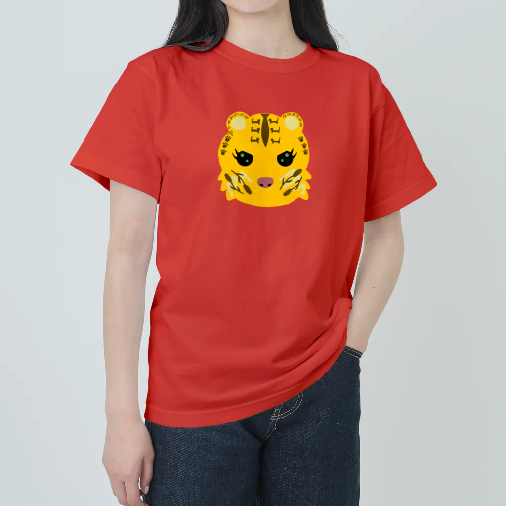 CHOSANAの猫柄の虎 Heavyweight T-Shirt