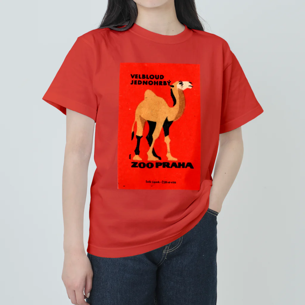 YS VINTAGE WORKSのチェコ　プラハ動物園　ラクダ ヘビーウェイトTシャツ