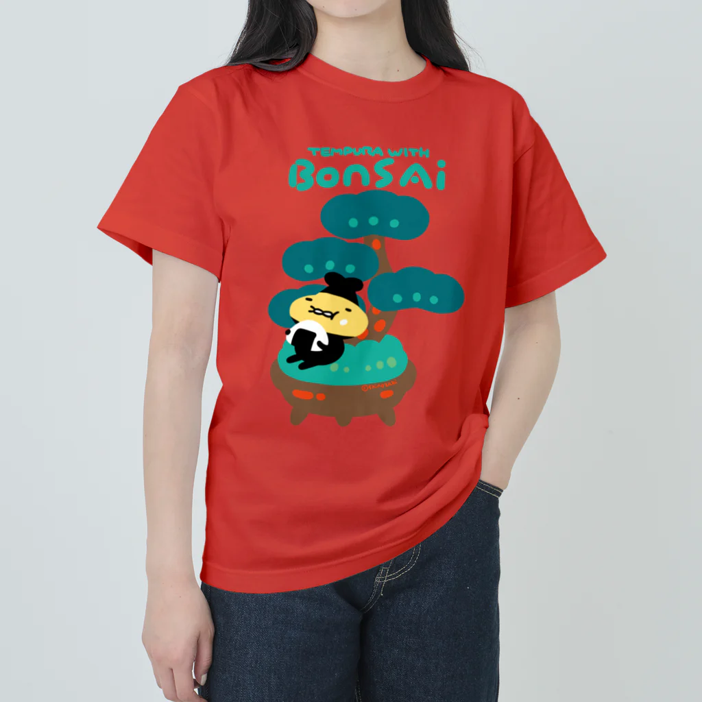 シノザキのスズリの盆栽とニンジャ ヘビーウェイトTシャツ