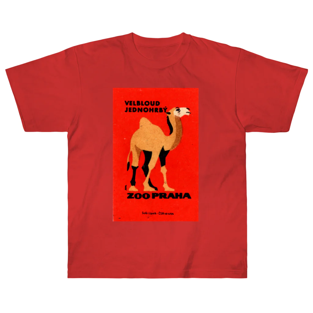 YS VINTAGE WORKSのチェコ　プラハ動物園　ラクダ ヘビーウェイトTシャツ