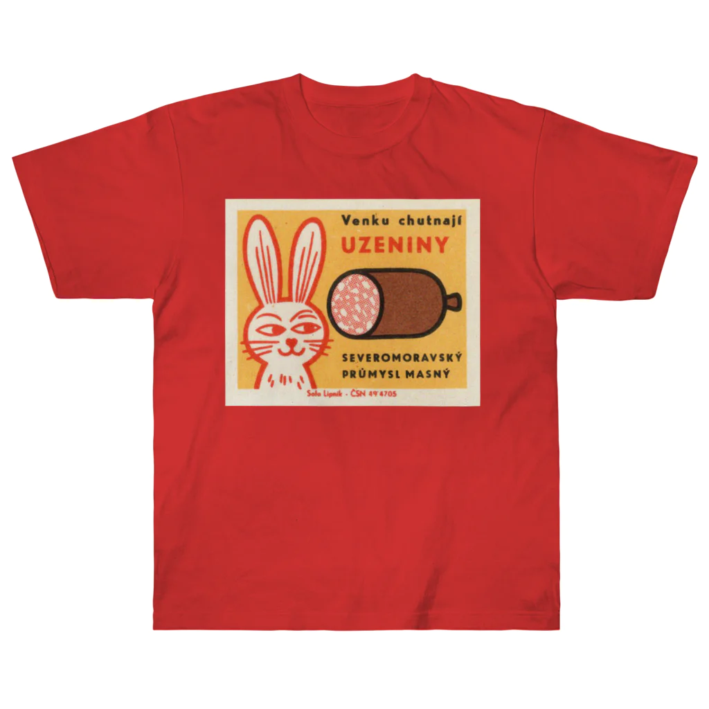 YS VINTAGE WORKSのチェコ　ウサギとソーセージ Heavyweight T-Shirt