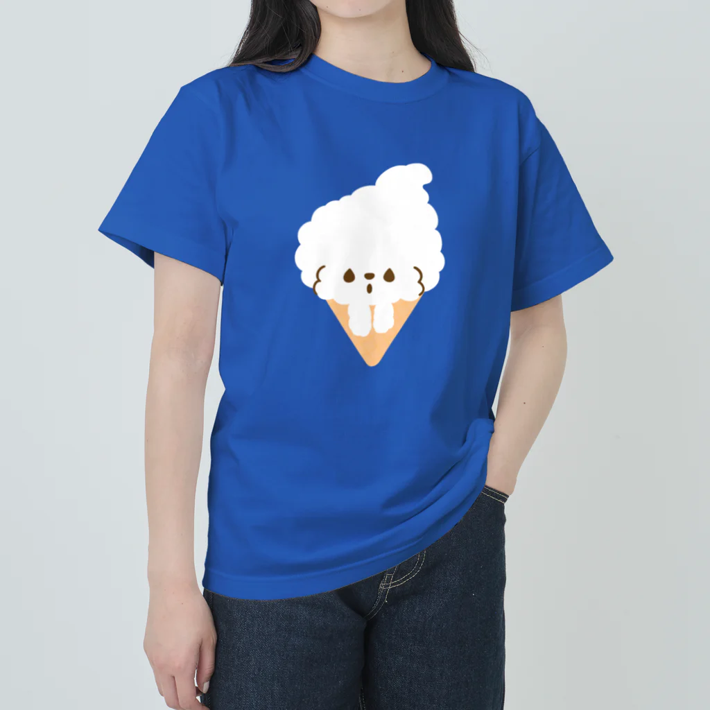 chiiis-chiiisのビションフリーゼ　フワモコちゃん Heavyweight T-Shirt