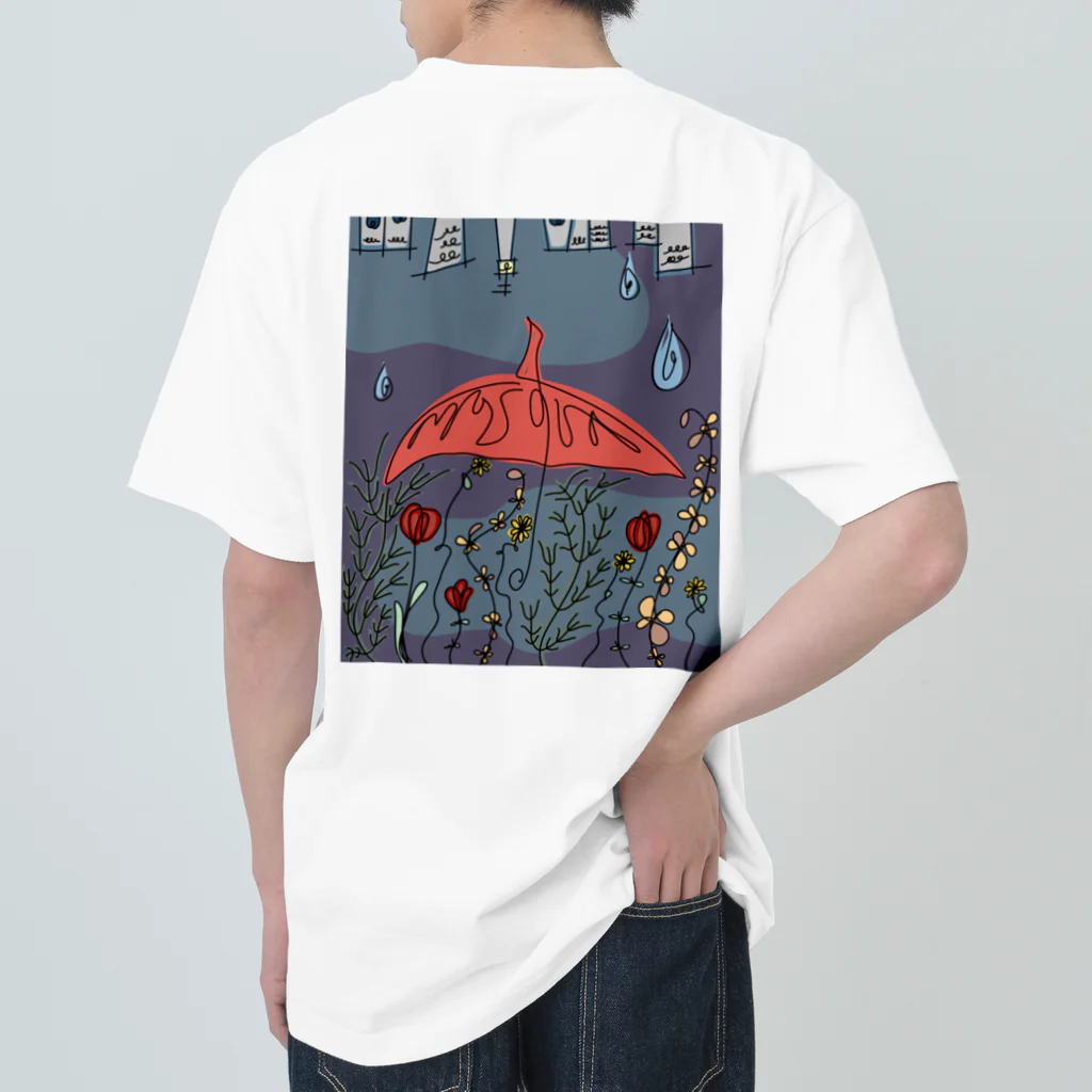 ffguujvgyyの【noix】夜の雨 ヘビーウェイトTシャツ