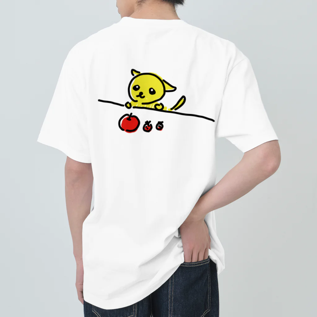 akane_art（茜音工房）の【バックプリント】フルーツチワワ ヘビーウェイトTシャツ