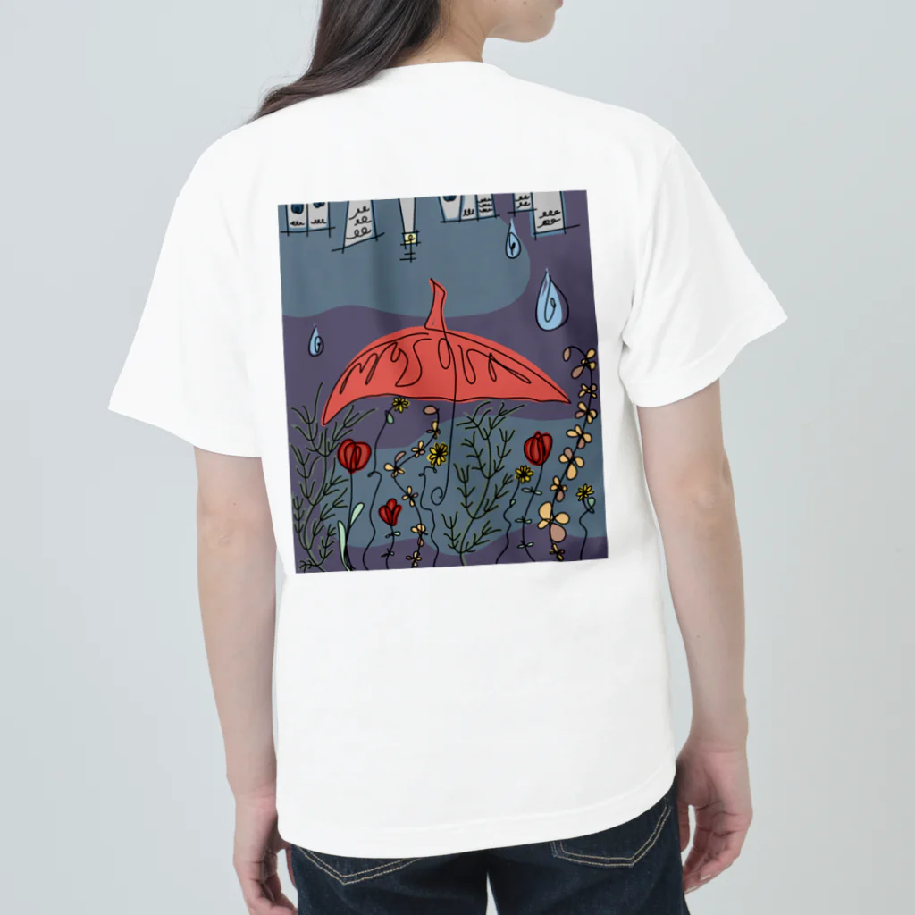 ffguujvgyyの【noix】夜の雨 ヘビーウェイトTシャツ