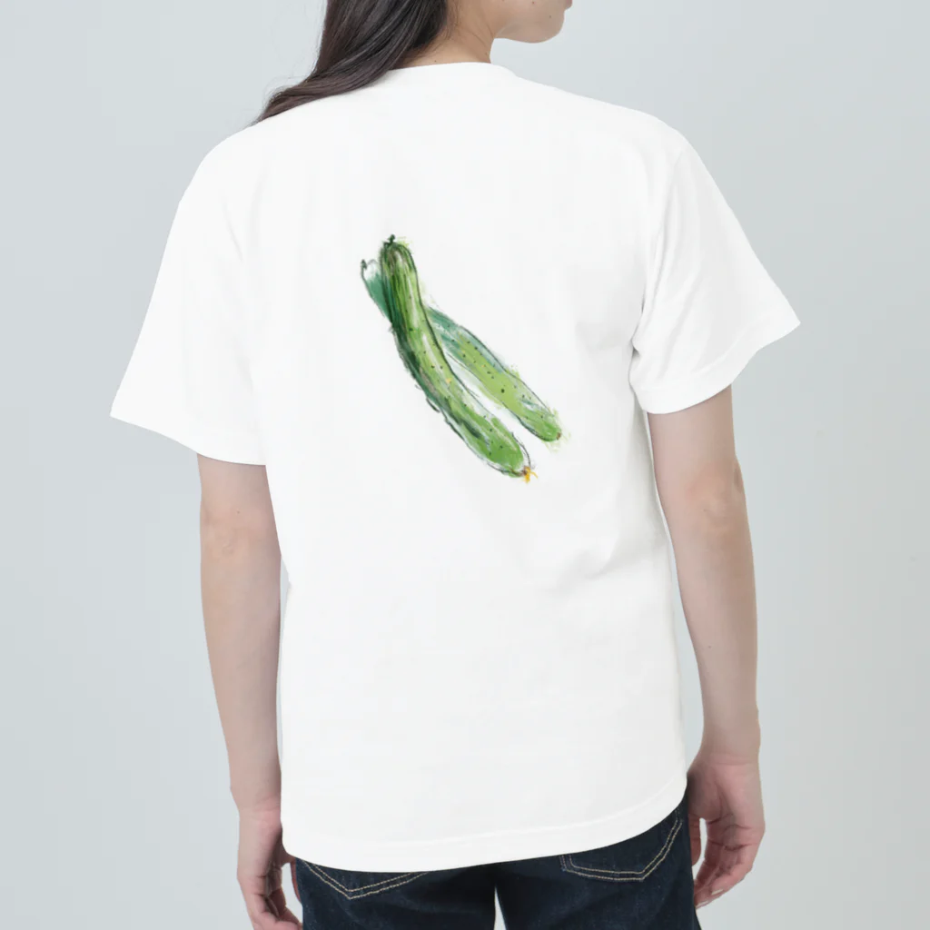 akane_art（茜音工房）のベジタブルT（キュウリ） Heavyweight T-Shirt