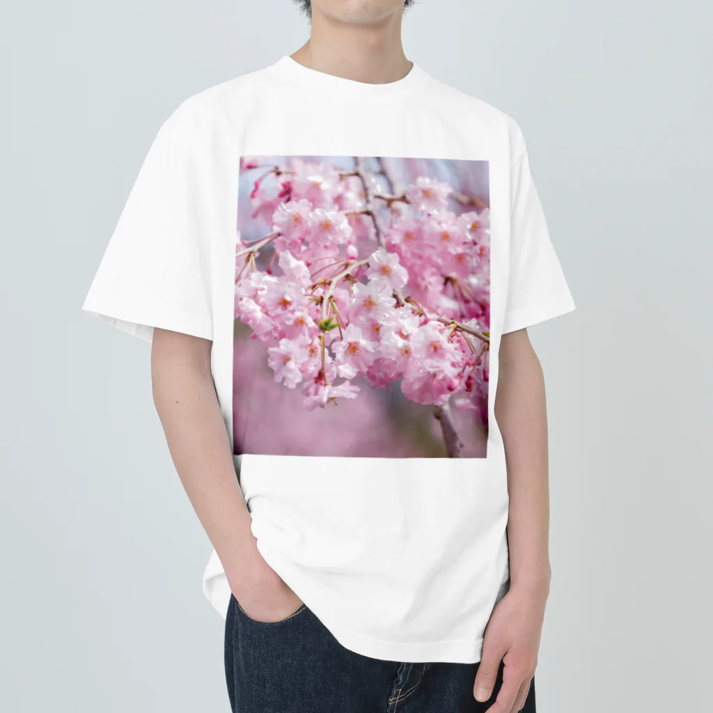 akane_art（茜音工房）の癒しの風景（八重桜） Heavyweight T-Shirt