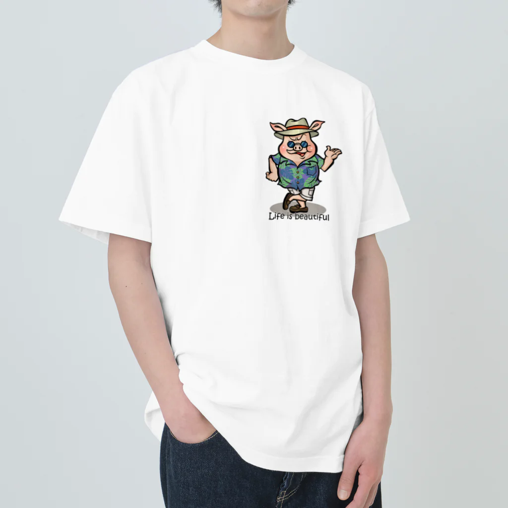 あとりえピノコのライフイズビューティフル Heavyweight T-Shirt