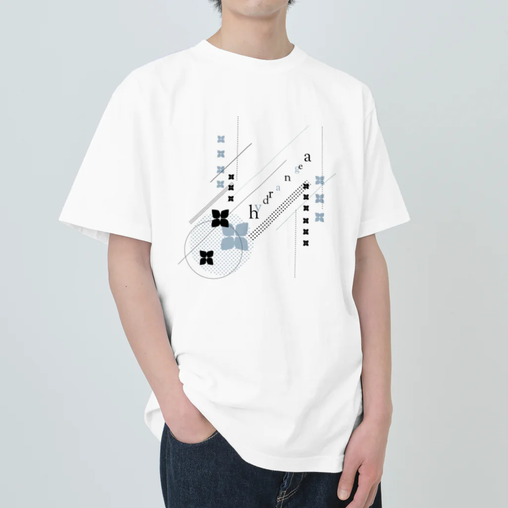 Drecome_Designのキカガク1 hydrangea ヘビーウェイトTシャツ