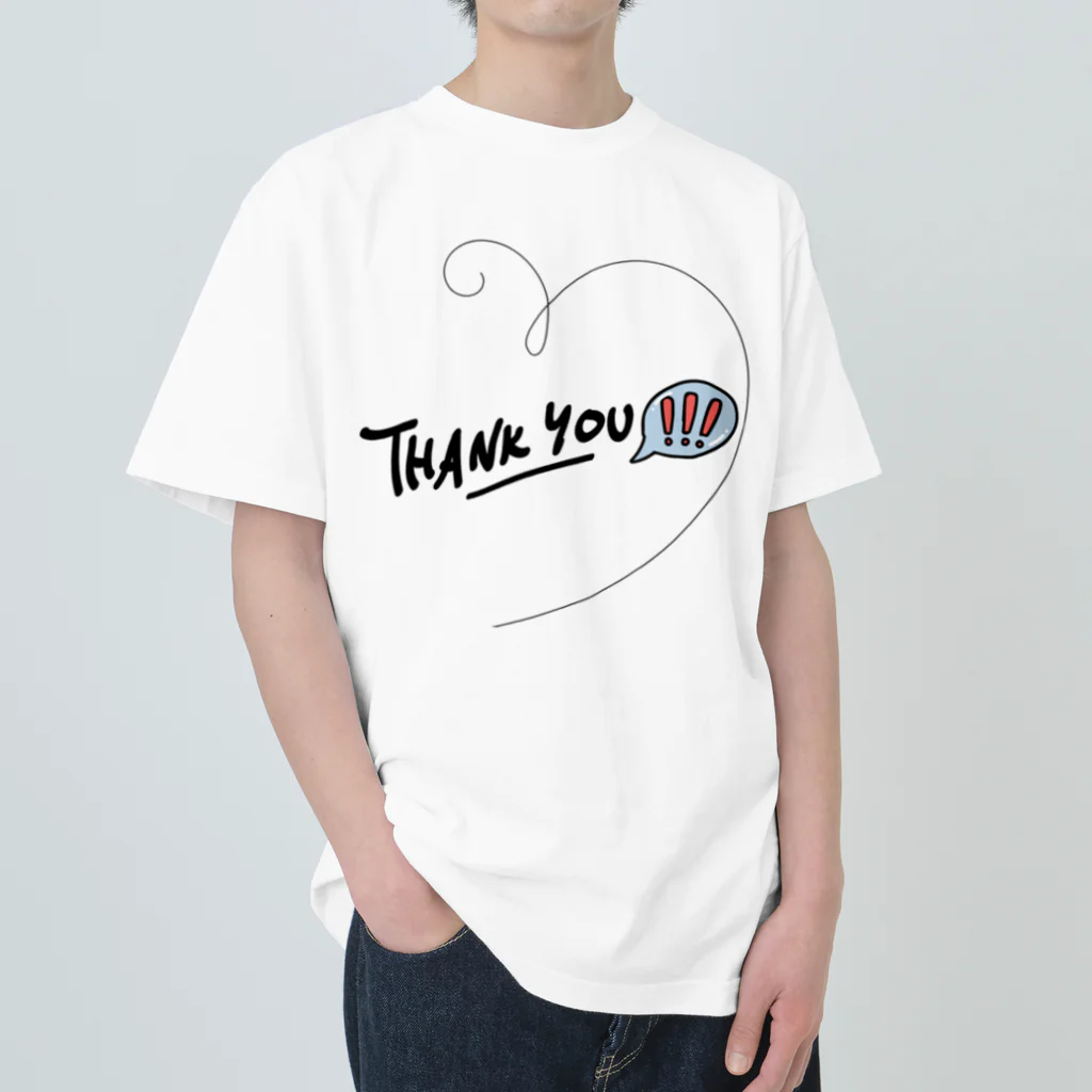 Connect Happiness DesignのThank you!!! Heavyweight T-Shirt