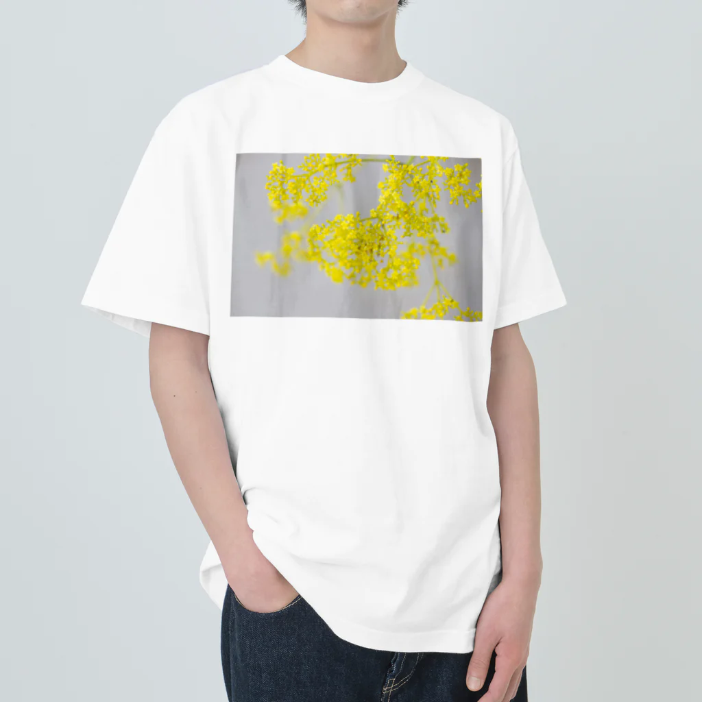 akane_art（茜音工房）の癒しの風景（オミナエシ） ヘビーウェイトTシャツ