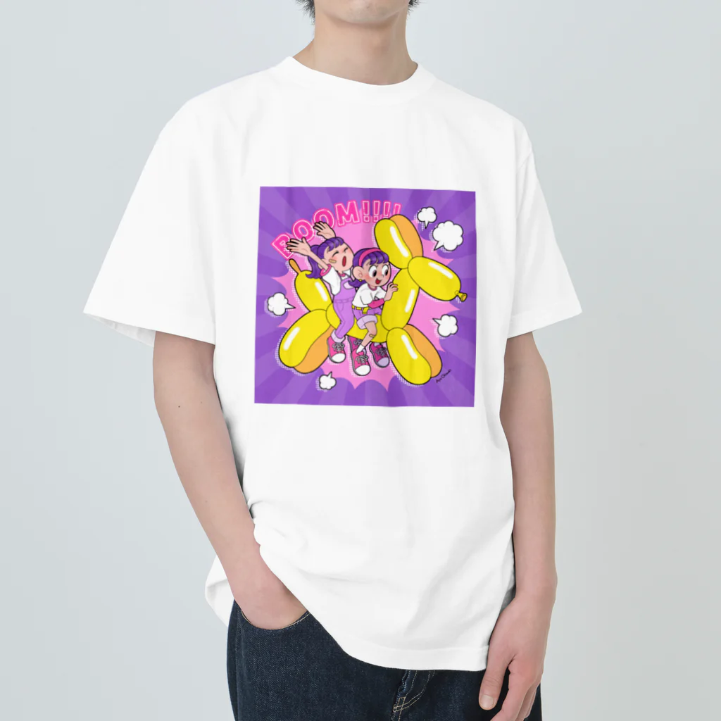 おおつきあやのBALLOON DOG ヘビーウェイトTシャツ