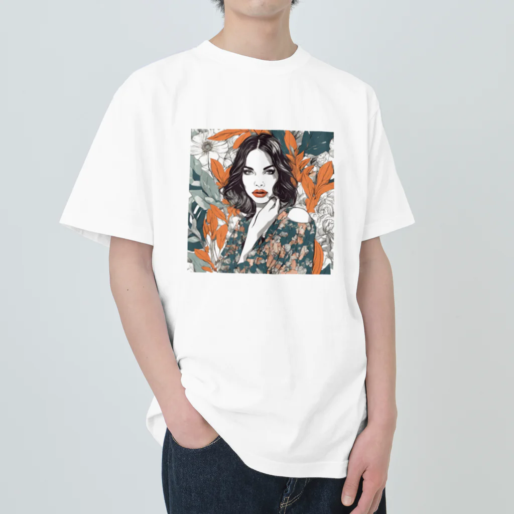 kanasarinoの大人かわいい女性パート２ Heavyweight T-Shirt