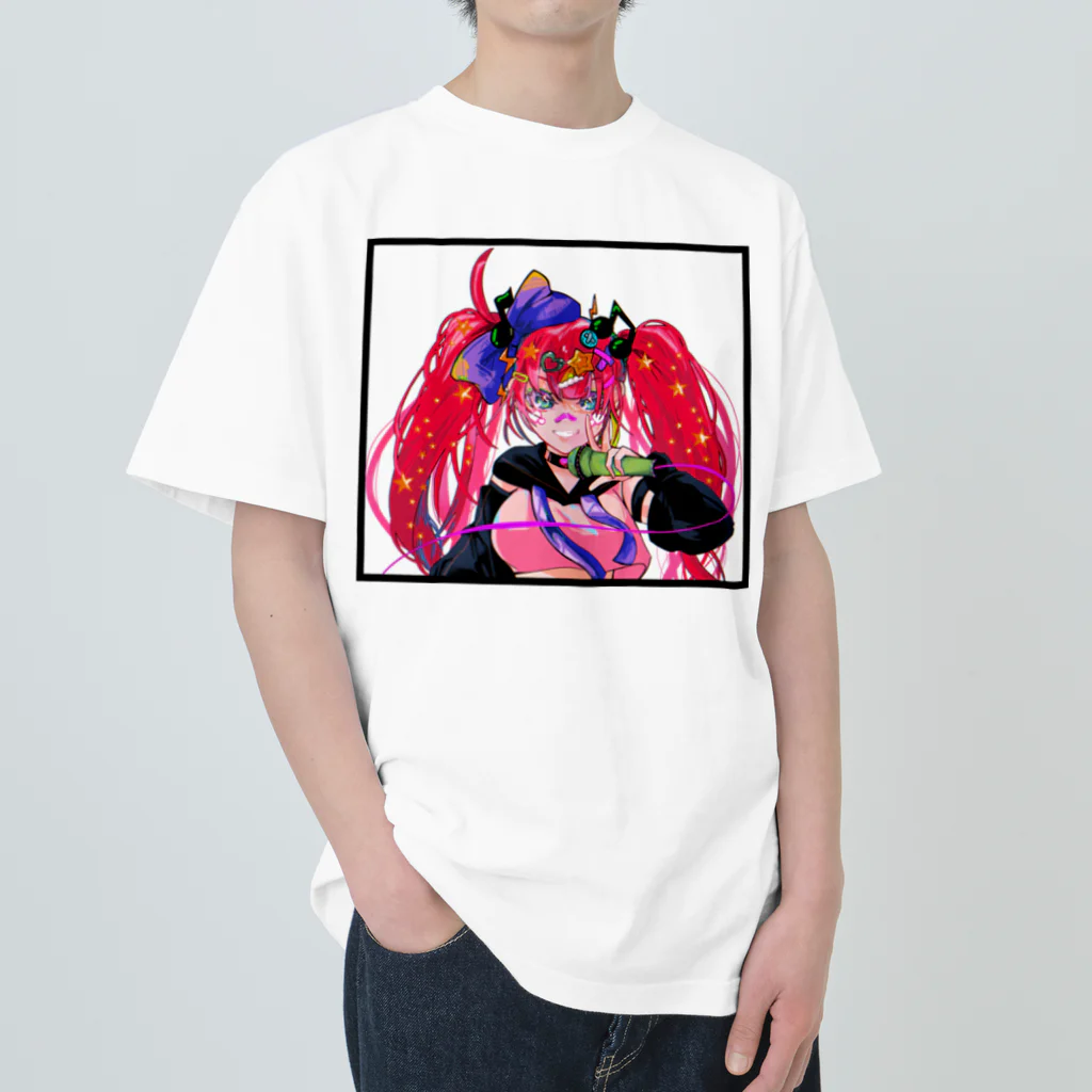 千咲-CHISA-の「あに★うた」Tシャツ(白) Heavyweight T-Shirt