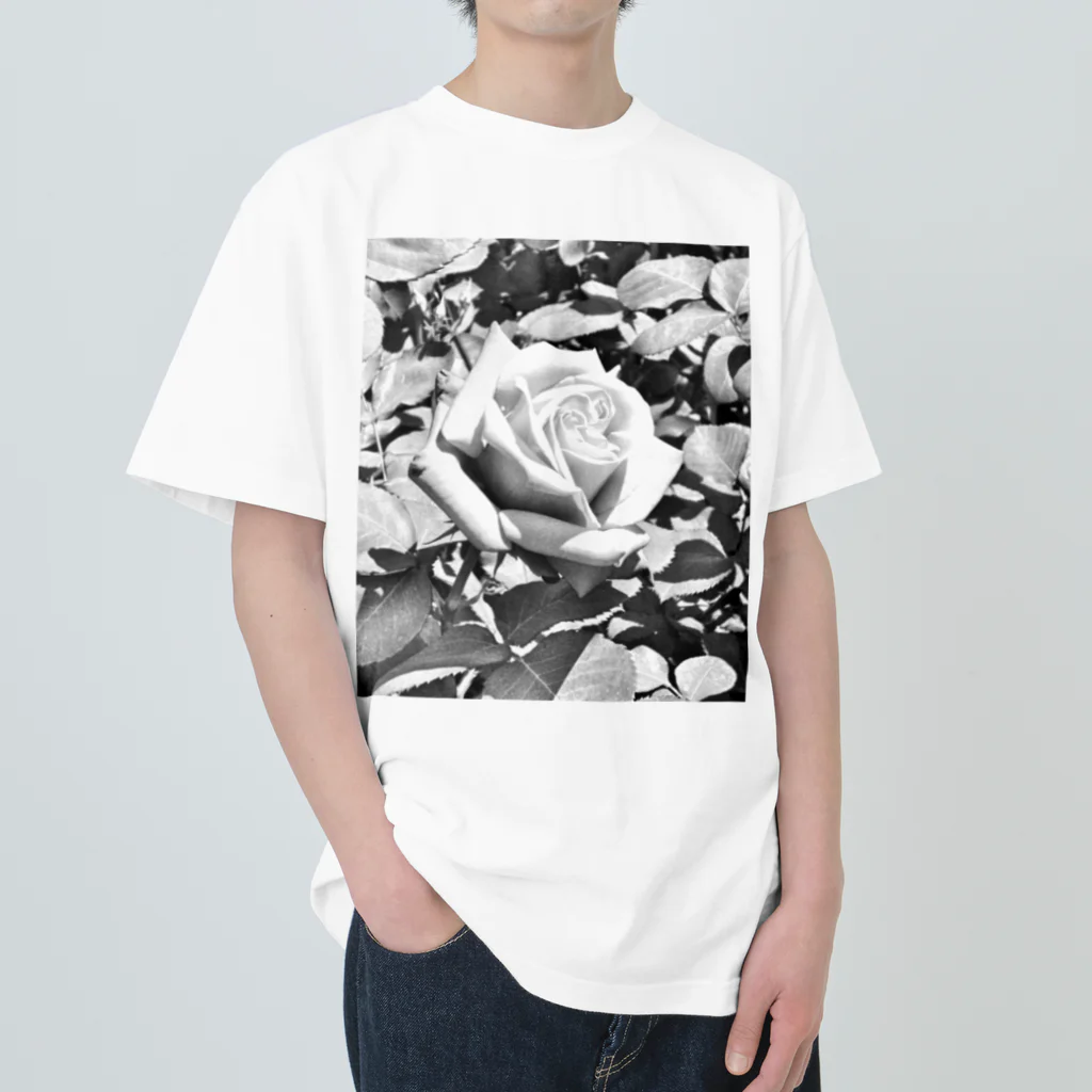 hsh2006のRose(Monochrome) ヘビーウェイトTシャツ