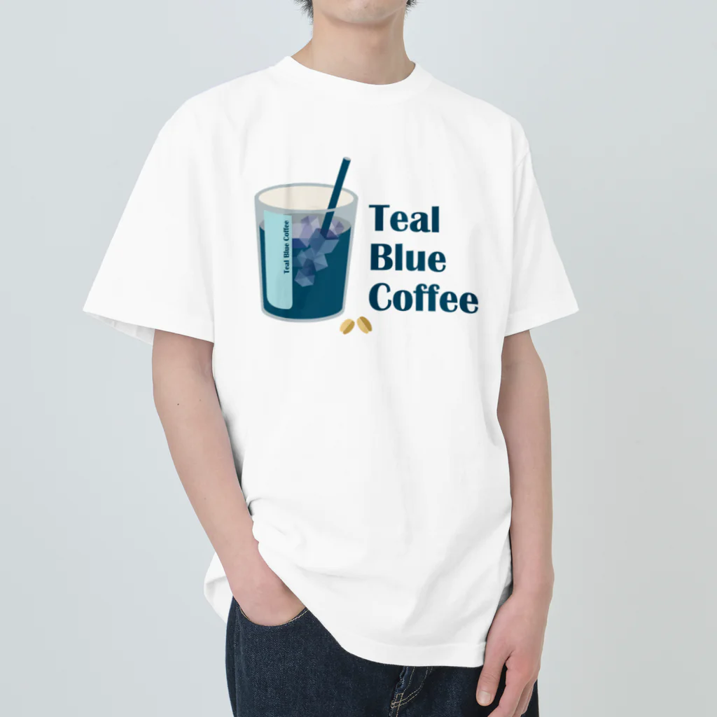 Teal Blue Coffeeのアイスコーヒーをどうぞ Heavyweight T-Shirt