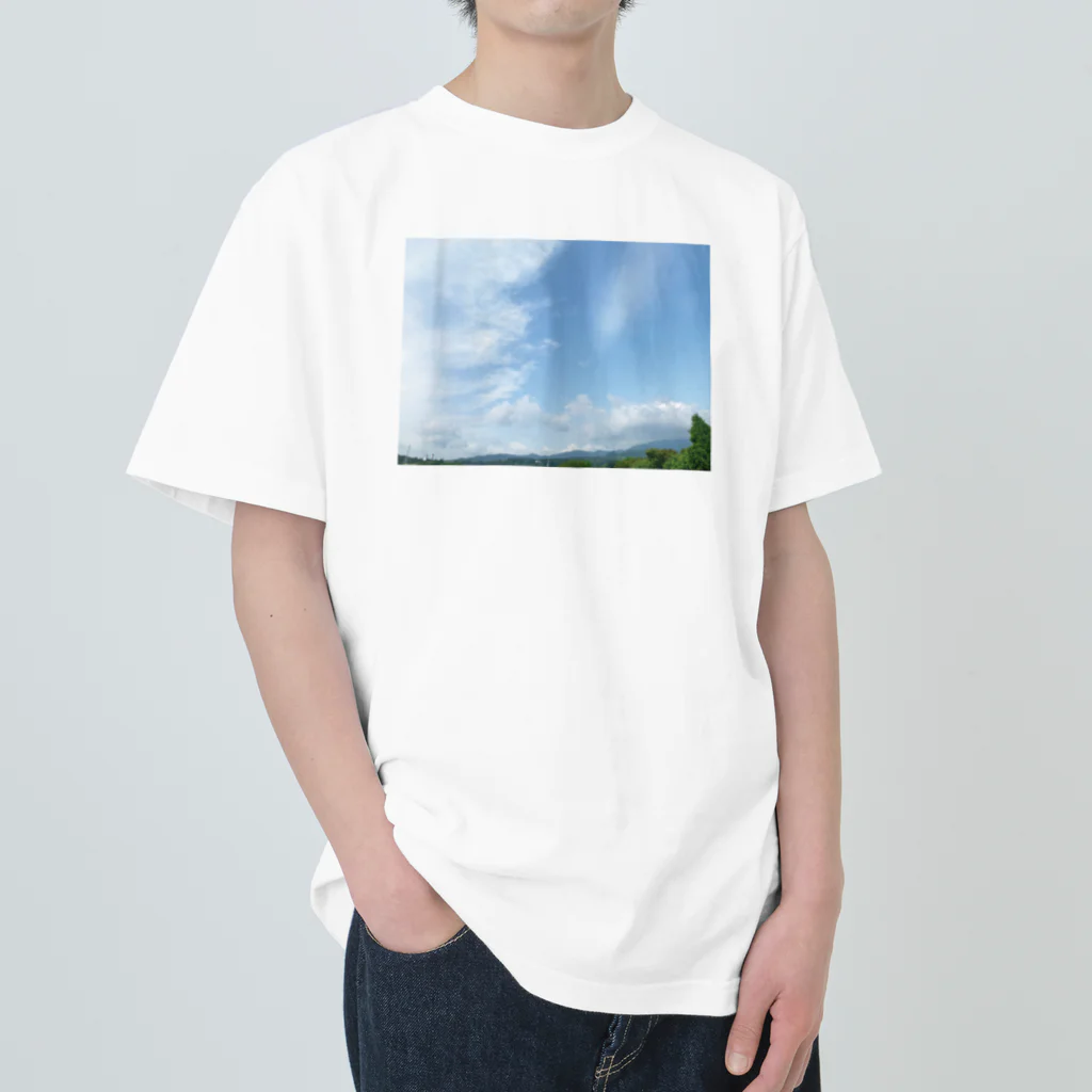 akane_art（茜音工房）の癒しの風景（空と雲） ヘビーウェイトTシャツ