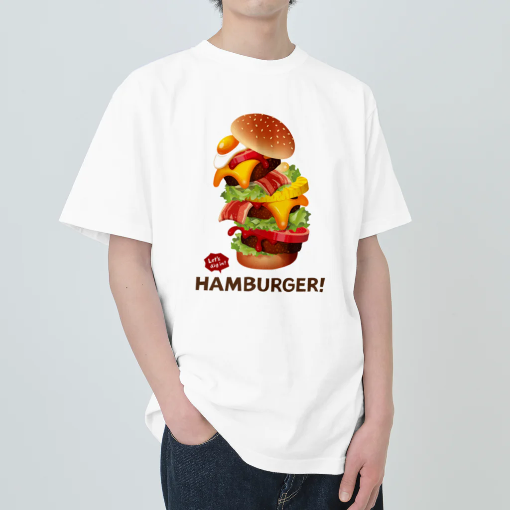 Train Kids! SOUVENIR SHOPのデカ盛りハンバーガー ! Heavyweight T-Shirt