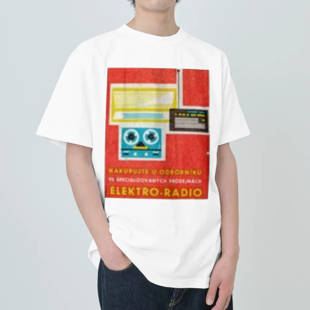 YS VINTAGE WORKSのチェコ　ラジカセ Heavyweight T-Shirt