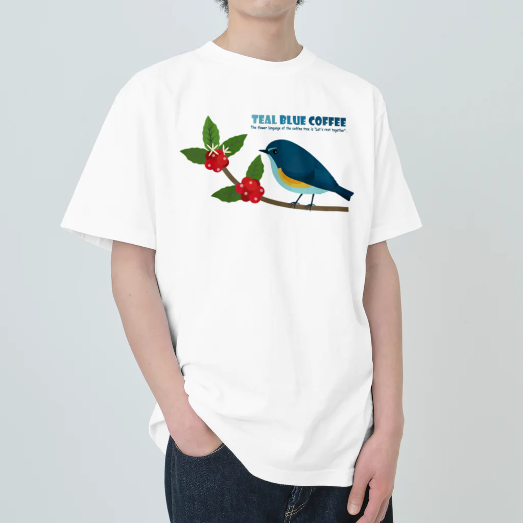 Teal Blue CoffeeのTeal Blue Bird Heavyweight T-Shirt