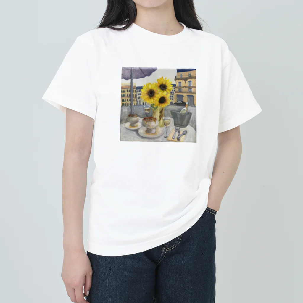 crayonerdのパリひまわりちゃん Heavyweight T-Shirt