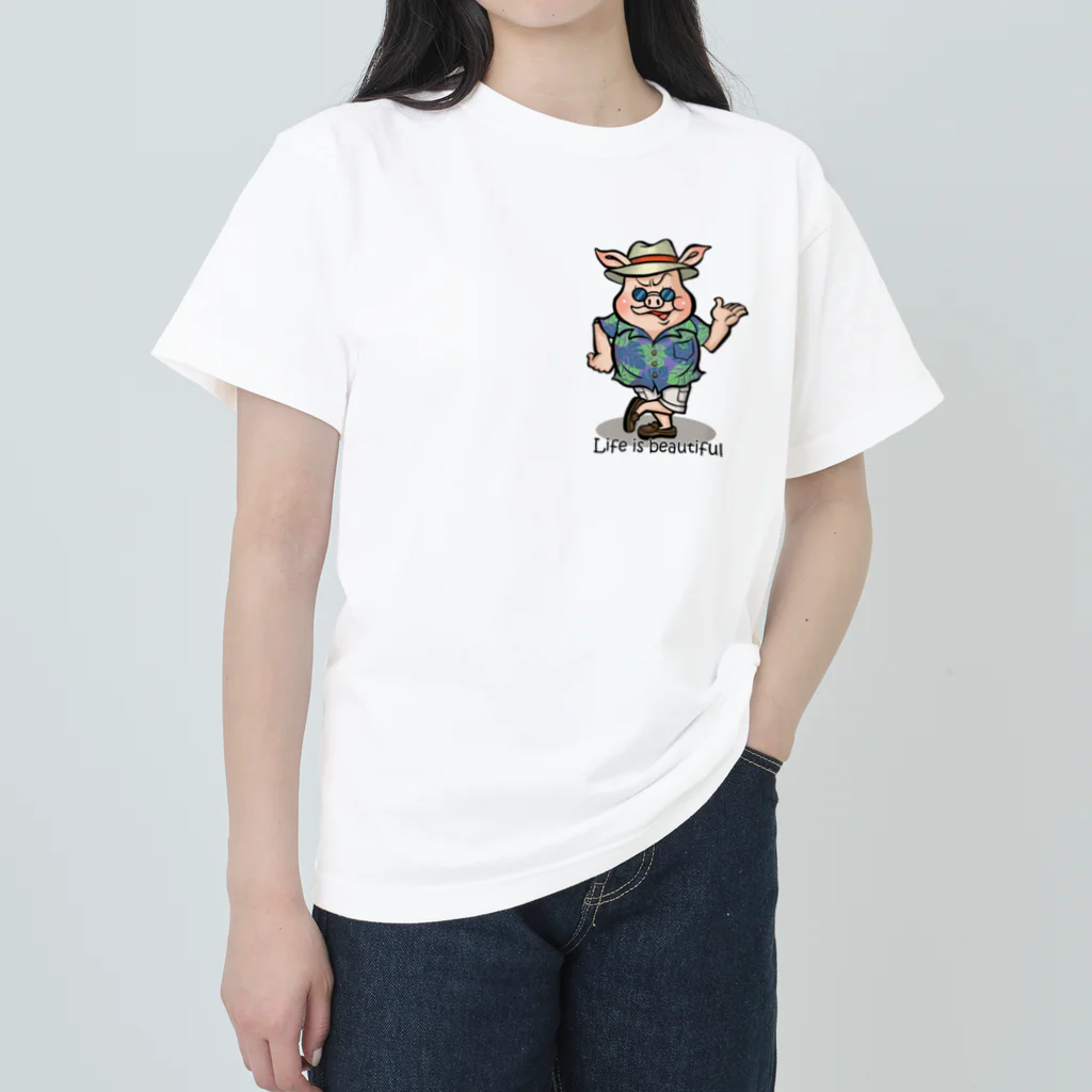 あとりえピノコのライフイズビューティフル ヘビーウェイトTシャツ