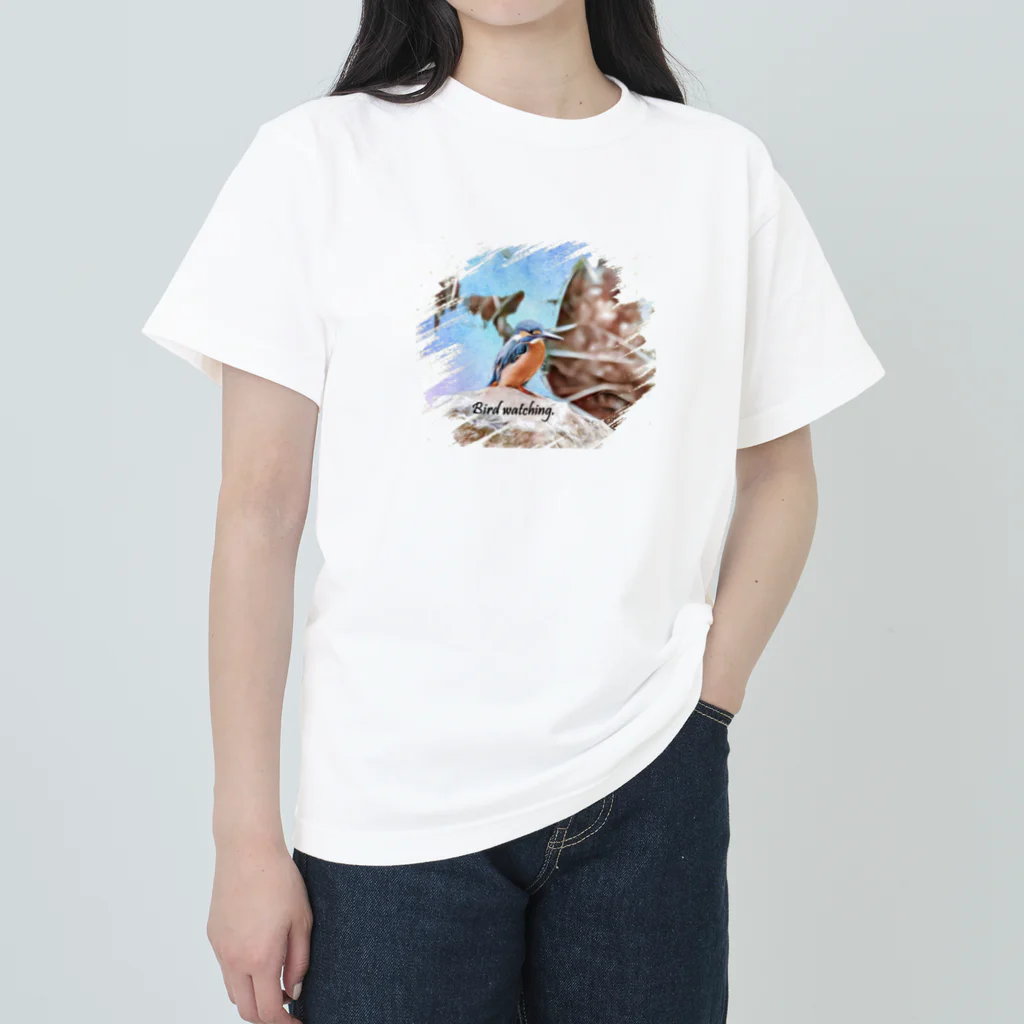 jun-hoshiのバードウォッチング ヘビーウェイトTシャツ