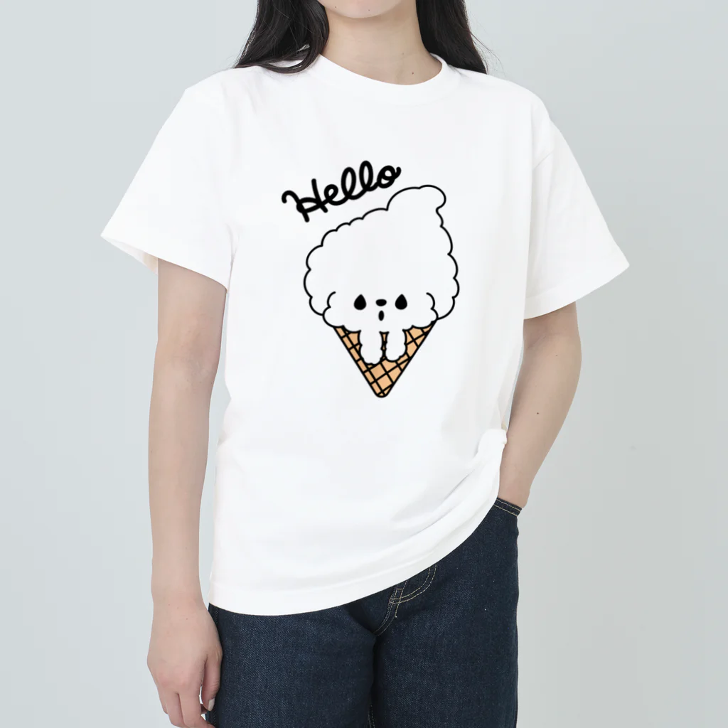 chiiis-chiiisのビションフリーゼ　フワモコちゃん Heavyweight T-Shirt