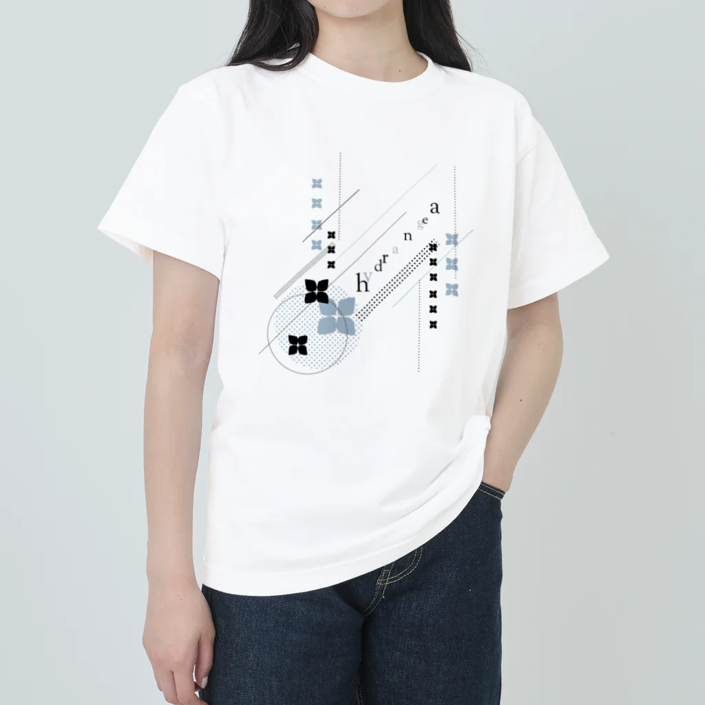 Drecome_Designのキカガク1 hydrangea ヘビーウェイトTシャツ