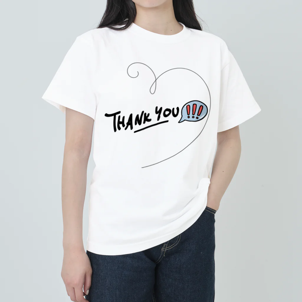 Connect Happiness DesignのThank you!!! Heavyweight T-Shirt