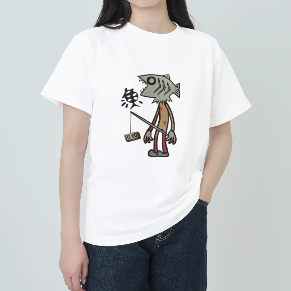 mabterroの魚面人 ヘビーウェイトTシャツ