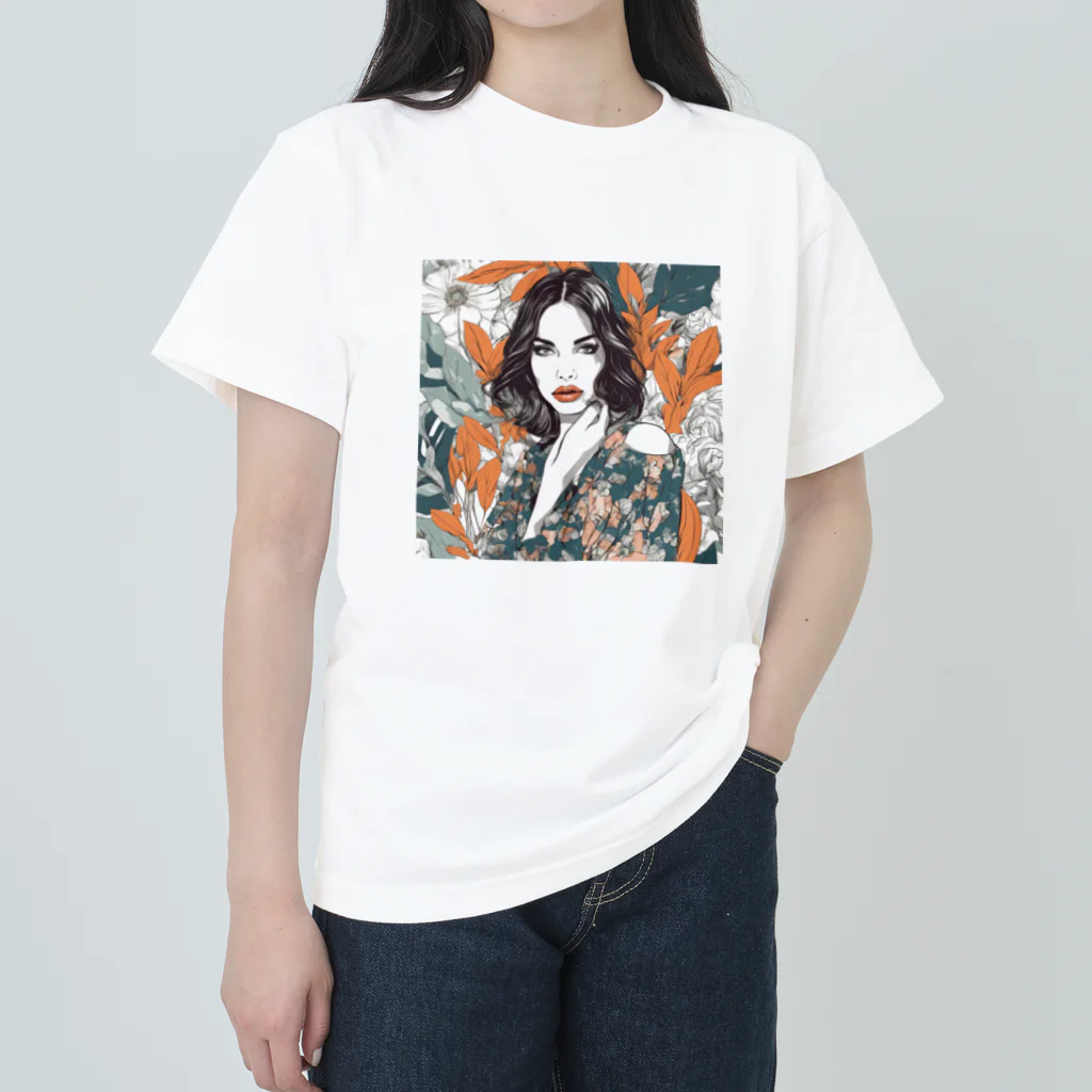 kanasarinoの大人かわいい女性パート２ Heavyweight T-Shirt