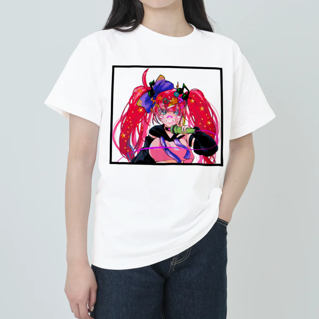 千咲-CHISA-の「あに★うた」Tシャツ(白) Heavyweight T-Shirt