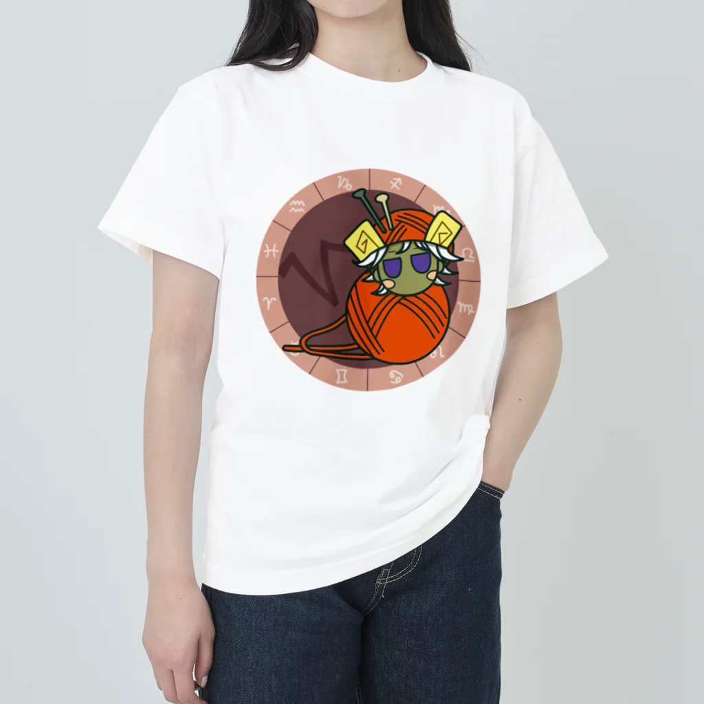 cosmicatiromのおひつじ座 パターン2・フルカラー ヘビーウェイトTシャツ