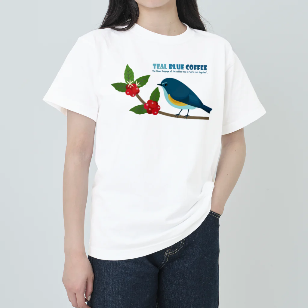 Teal Blue CoffeeのTeal Blue Bird ヘビーウェイトTシャツ