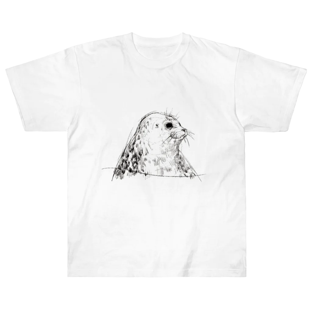 ぴすぴすのRinged seal ヘビーウェイトTシャツ
