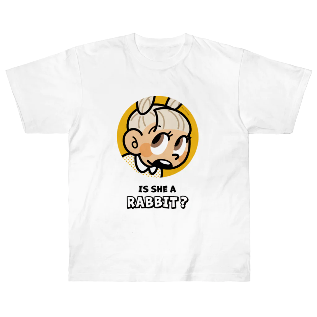 おおつきあやのRabbit Girl💛 ヘビーウェイトTシャツ