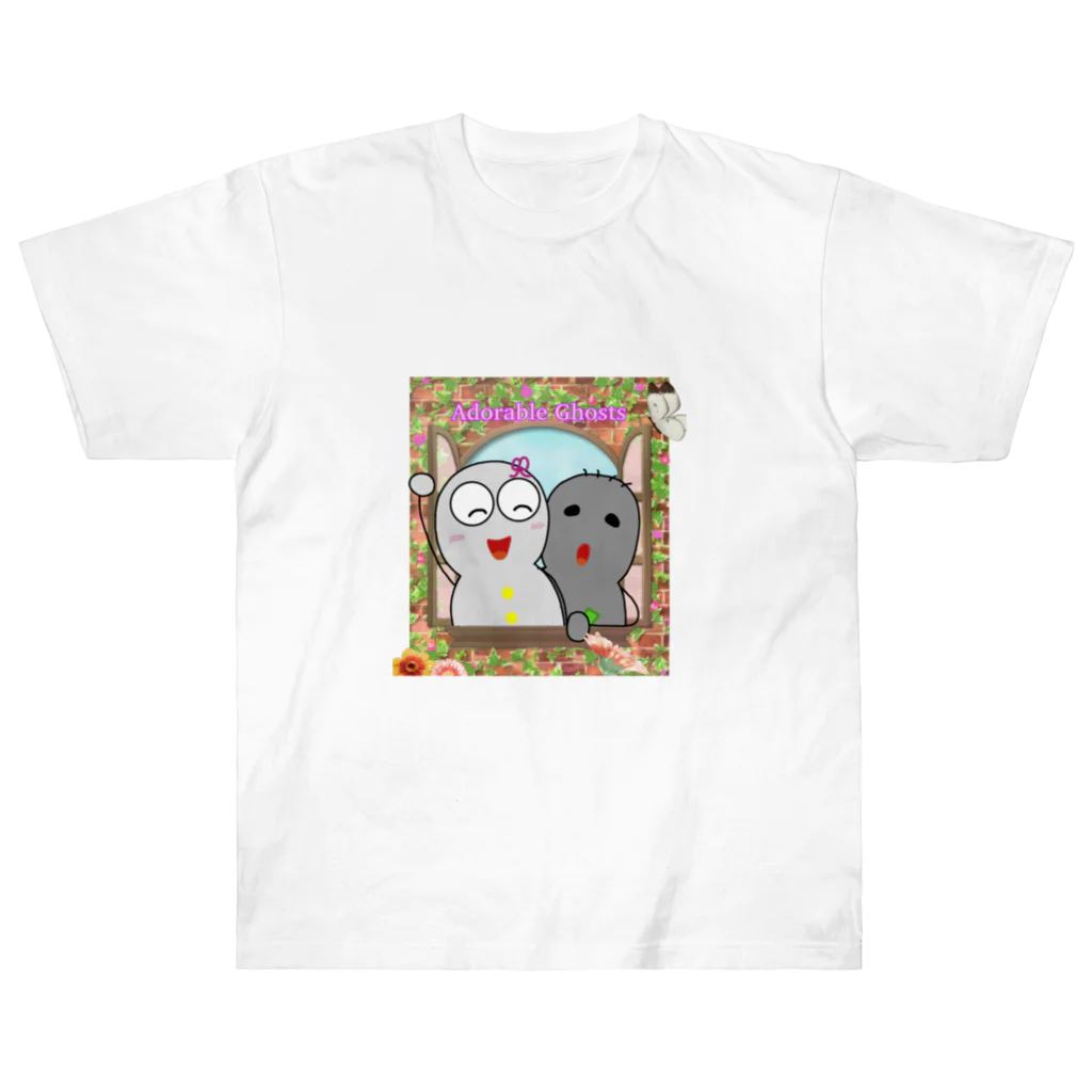 Adorable Ghosts (かわいいオバケ)👻のかわいいオバケ（しぃ&ヴィー） Heavyweight T-Shirt