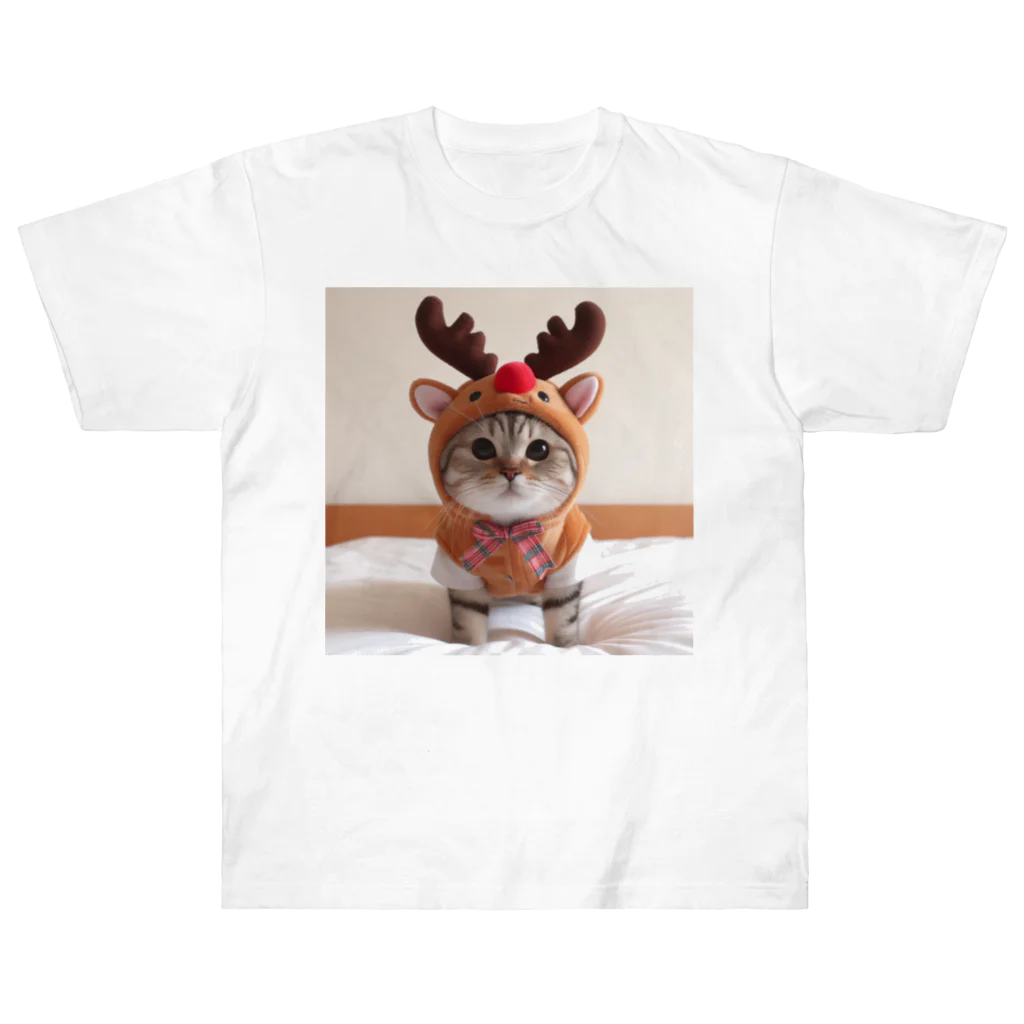 ETONAのトナカイの猫ちゃん（コスプレシリーズ03） Heavyweight T-Shirt