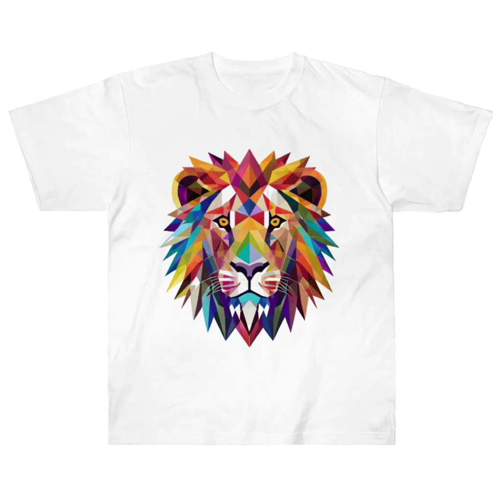 こもれびのカラフルなライオン ヘビーウェイトTシャツ