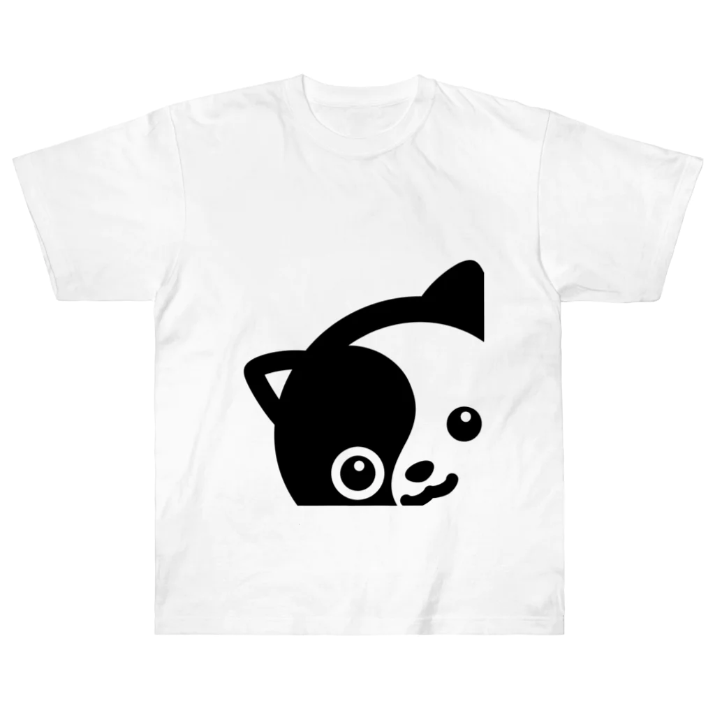 くねくね道のひょっこり！タオ猫みっちー ヘビーウェイトTシャツ