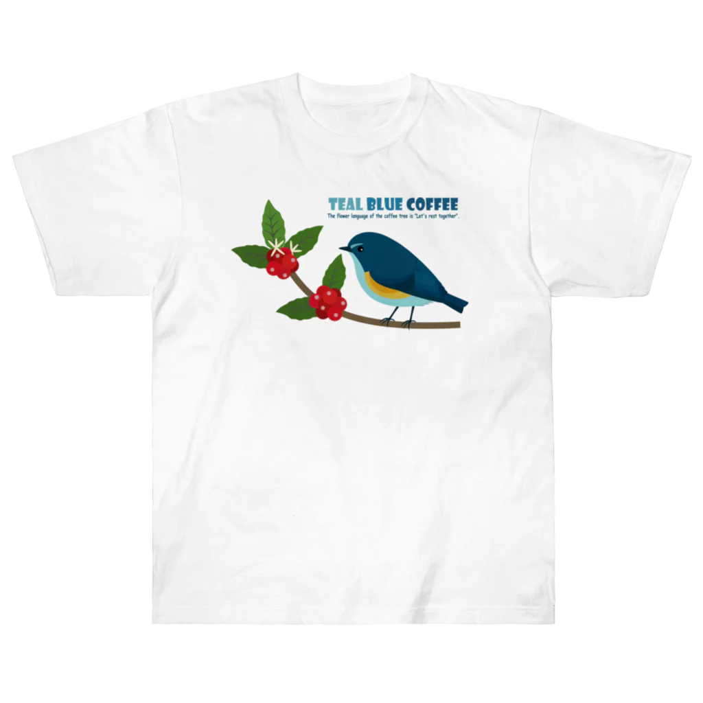 Teal Blue CoffeeのTeal Blue Bird ヘビーウェイトTシャツ