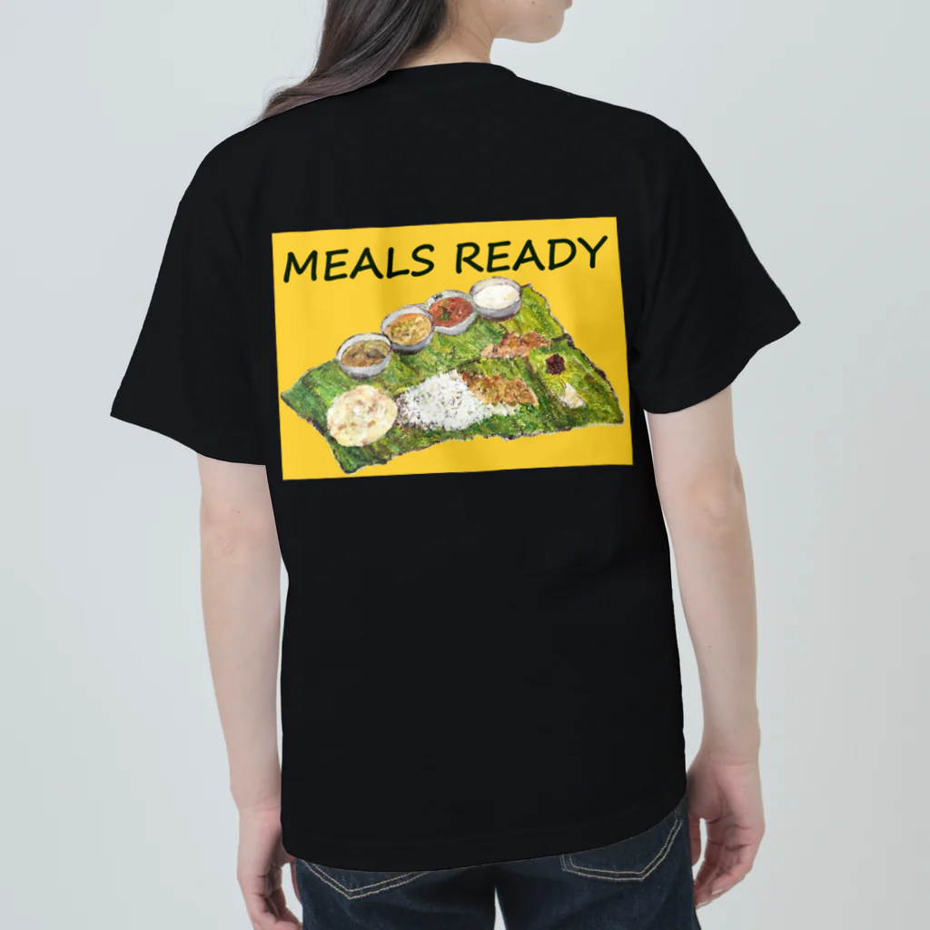 南インド料理ダールのMEALS READY（背側プリント） ヘビーウェイトTシャツ