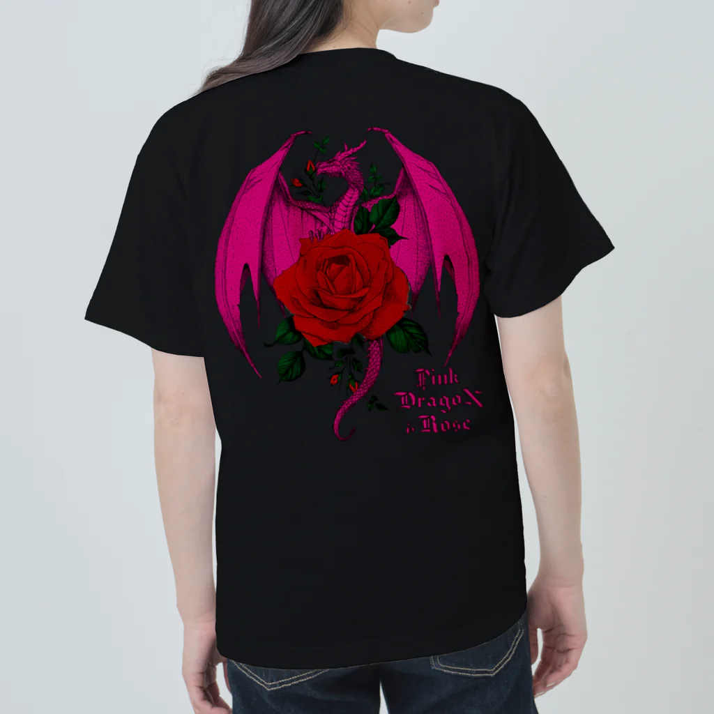 PiNK+18COMiCSのPink Doragon ＆ Rose ヘビーウェイトTシャツ