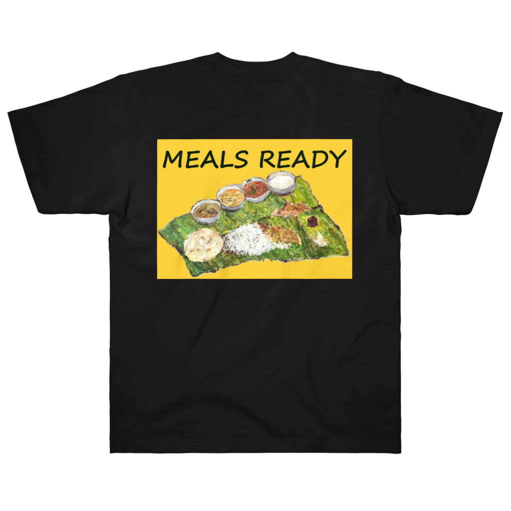 南インド料理ダールのMEALS READY（背側プリント） ヘビーウェイトTシャツ