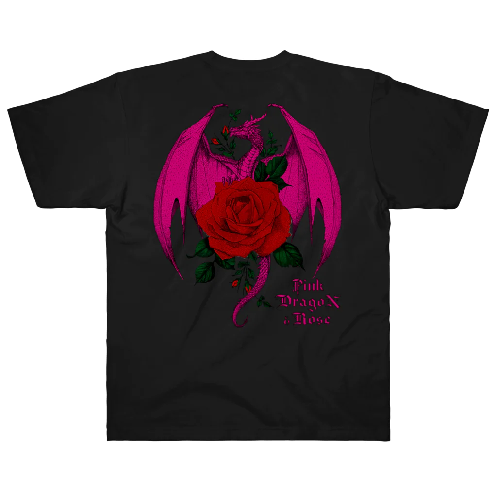 PiNK+18COMiCSのPink Doragon ＆ Rose ヘビーウェイトTシャツ